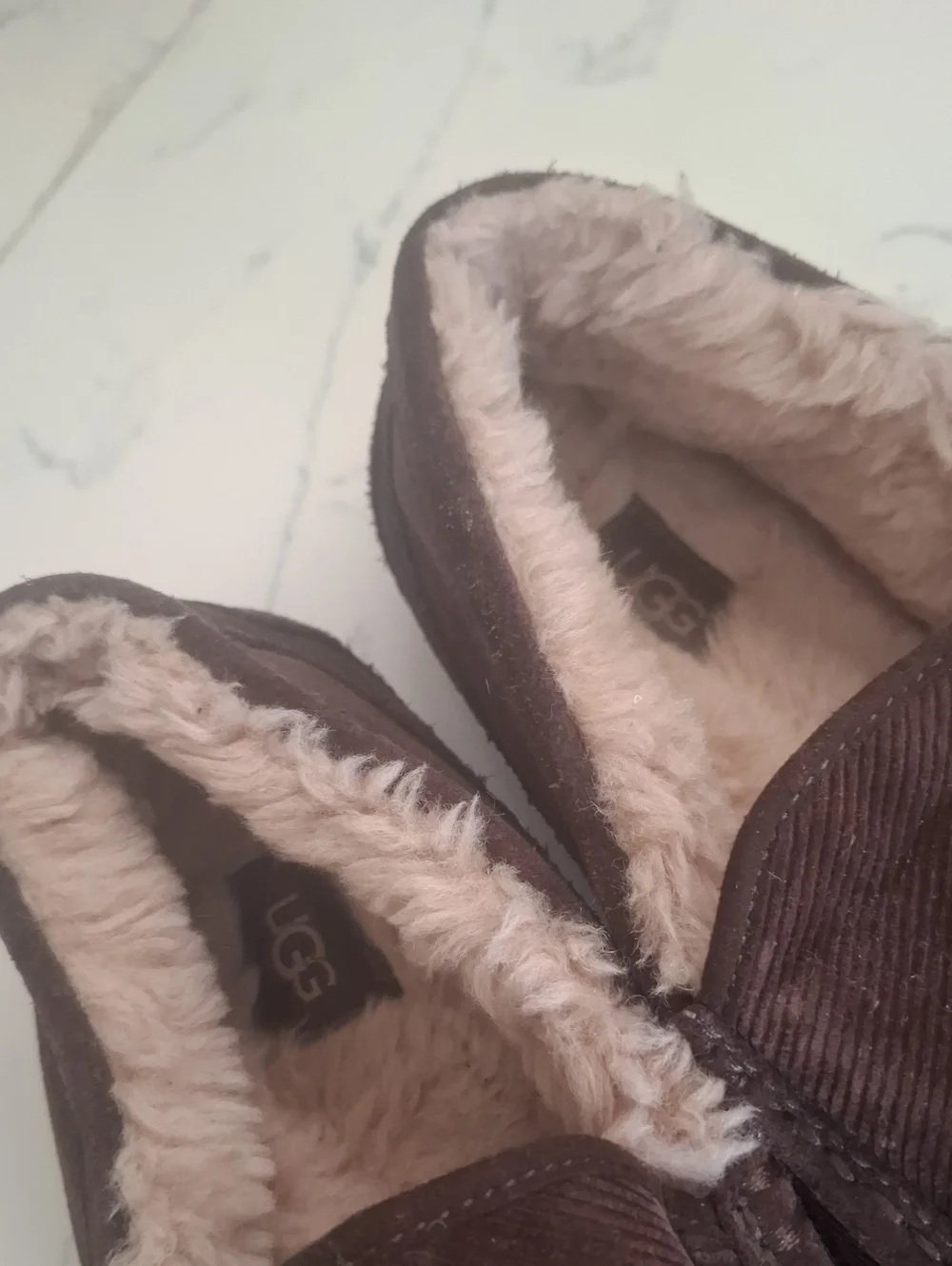 UGG Men's Dark Brown Slip-On Moccasins